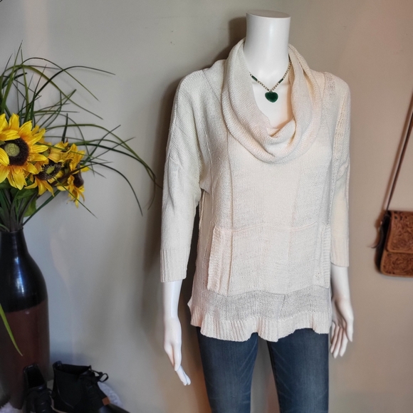 Brochu Walker Cream Cowl Neck Sweater - Picture 3 of 7